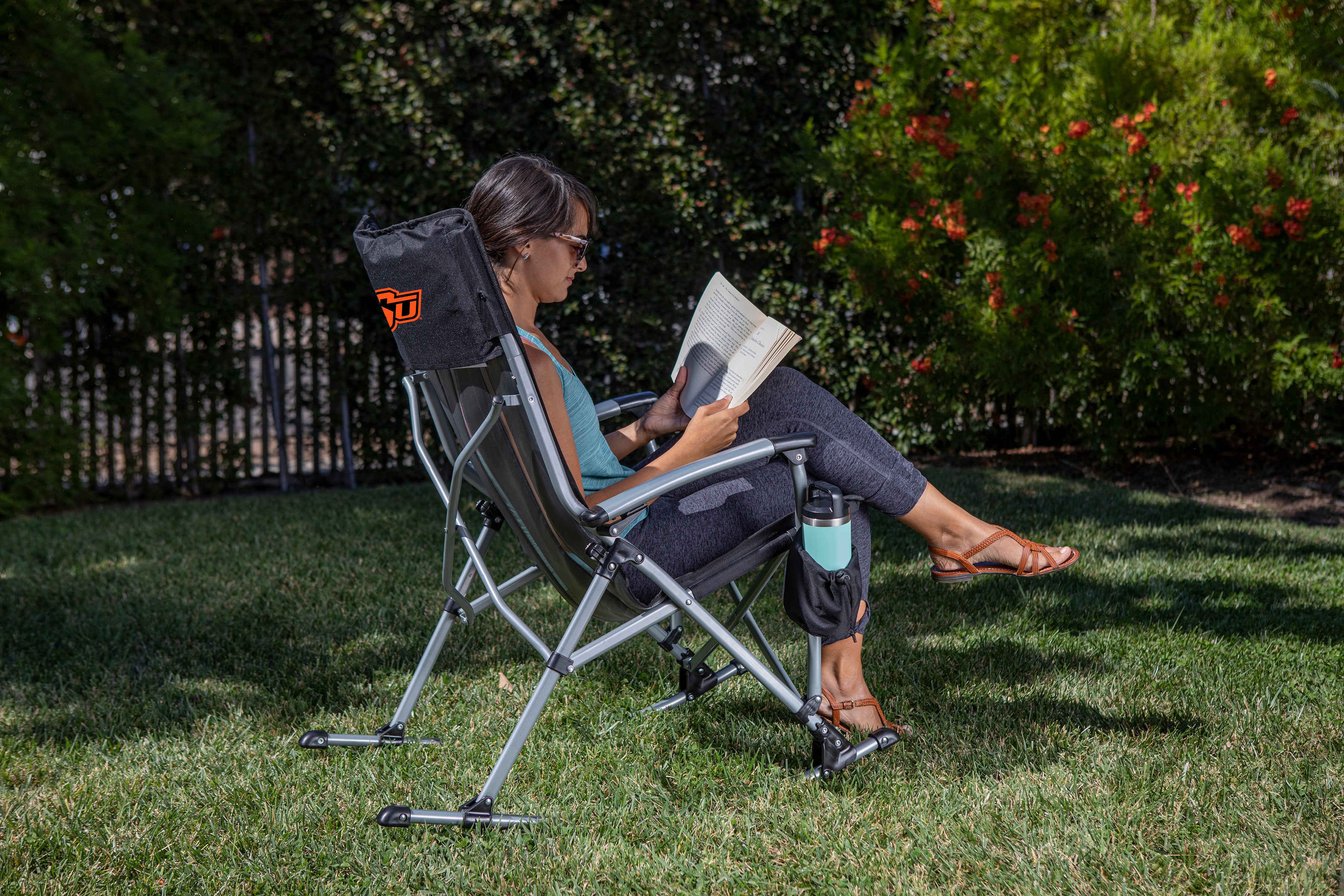 Oklahoma State Cowboys - Outdoor Rocking Camp Chair