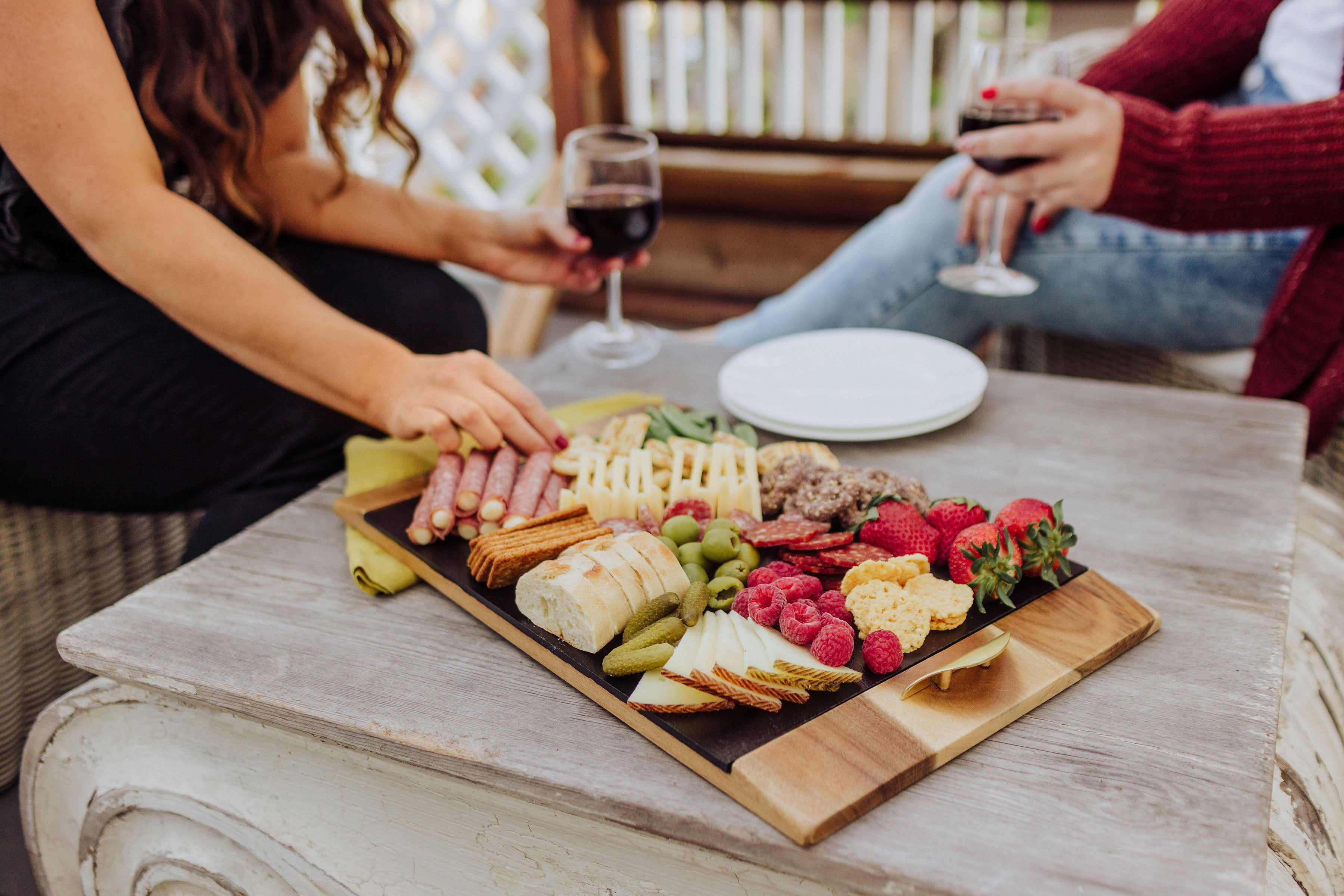 Covina Acacia and Slate Serving Tray