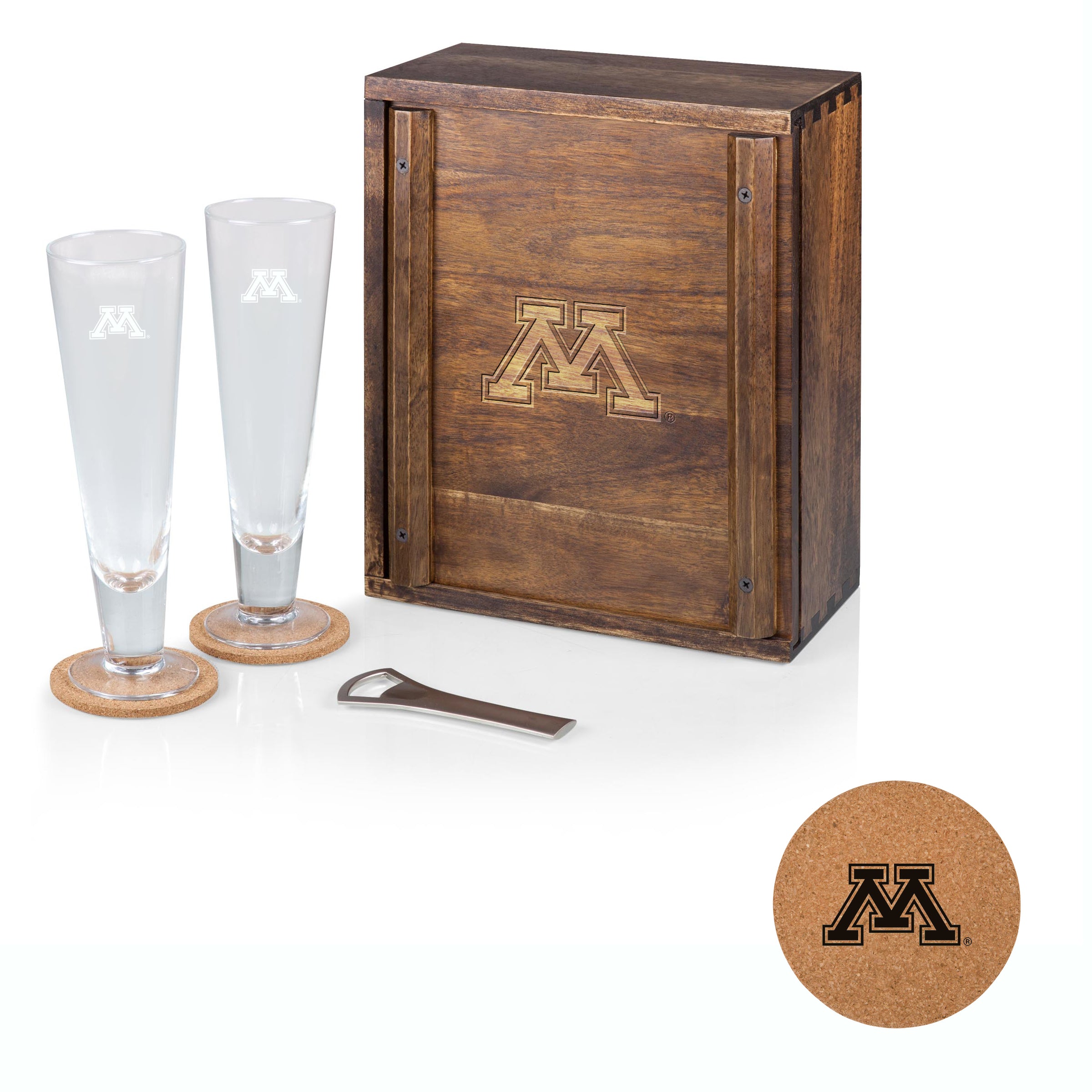 Minnesota Golden Gophers - Pilsner Beer Glass Gift Set