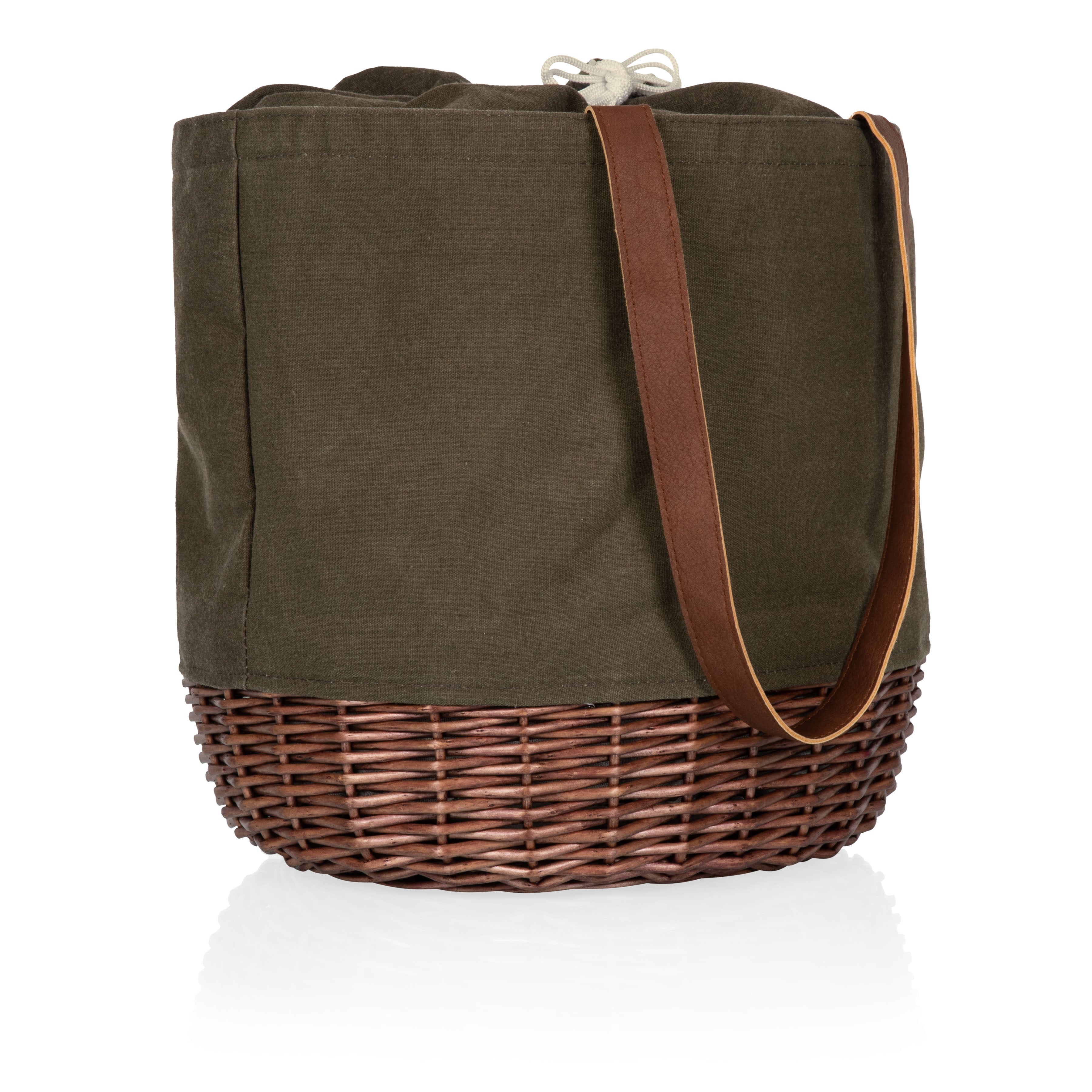 New York Jets - Coronado Canvas and Willow Basket Tote