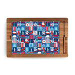 America250 - Ventana - Tempered Glass and Acacia Cheese Board and Knife Set