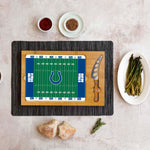 Indianapolis Colts Football Field - Icon Glass Top Cutting Board & Knife Set