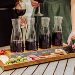 Cava Wine Tasting Kit with 4 Glass Carafes
