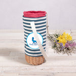 Malbec Insulated Canvas and Willow Wine Bottle Basket