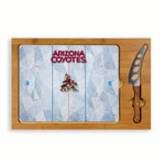 Hockey Rink - Arizona Coyotes - Icon Glass Top Cutting Board & Knife Set