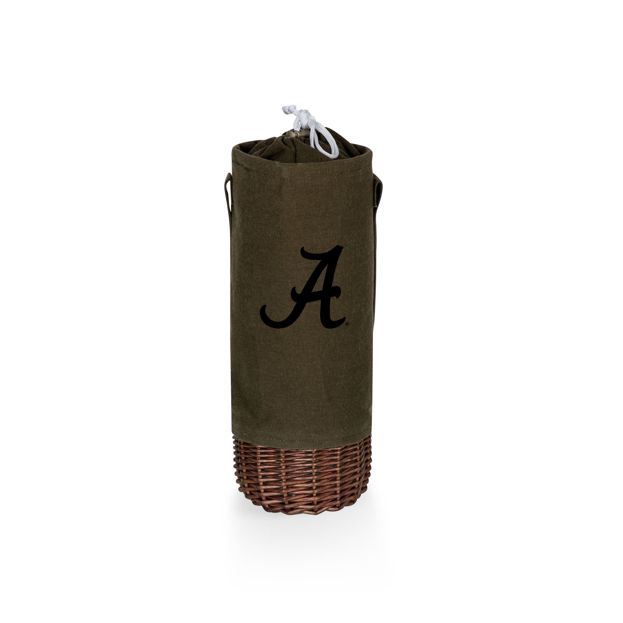 Alabama Crimson Tide - Malbec Insulated Canvas and Willow Wine Bottle Basket