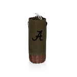 Alabama Crimson Tide - Malbec Insulated Canvas and Willow Wine Bottle Basket