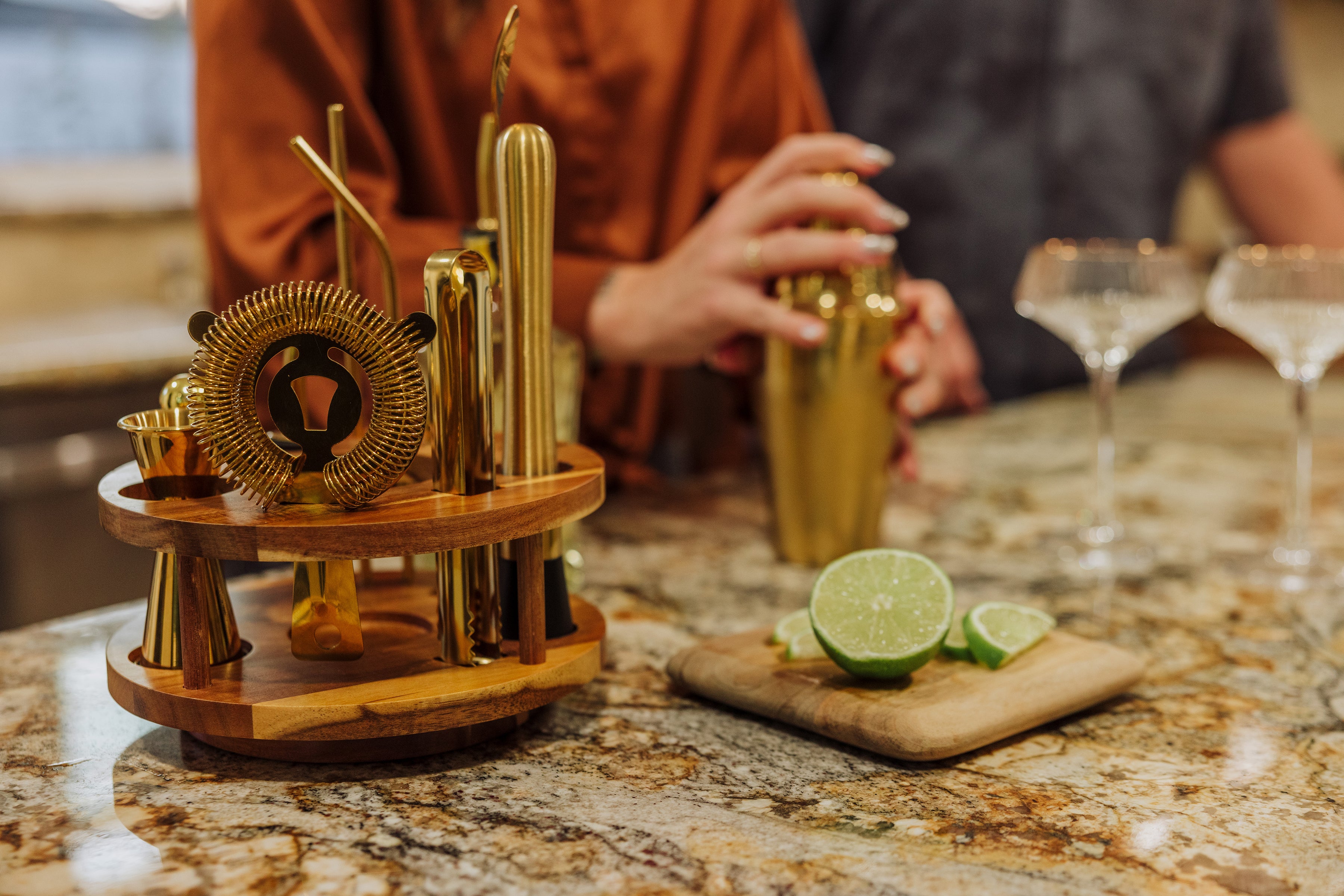 Carousel Lazy Susan Bar Set