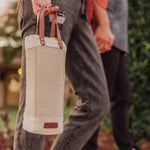 Pinot Jute Single Bottle Insulated Wine Bag