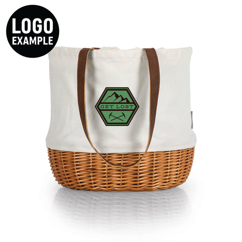 Coronado Canvas and Willow Basket Tote