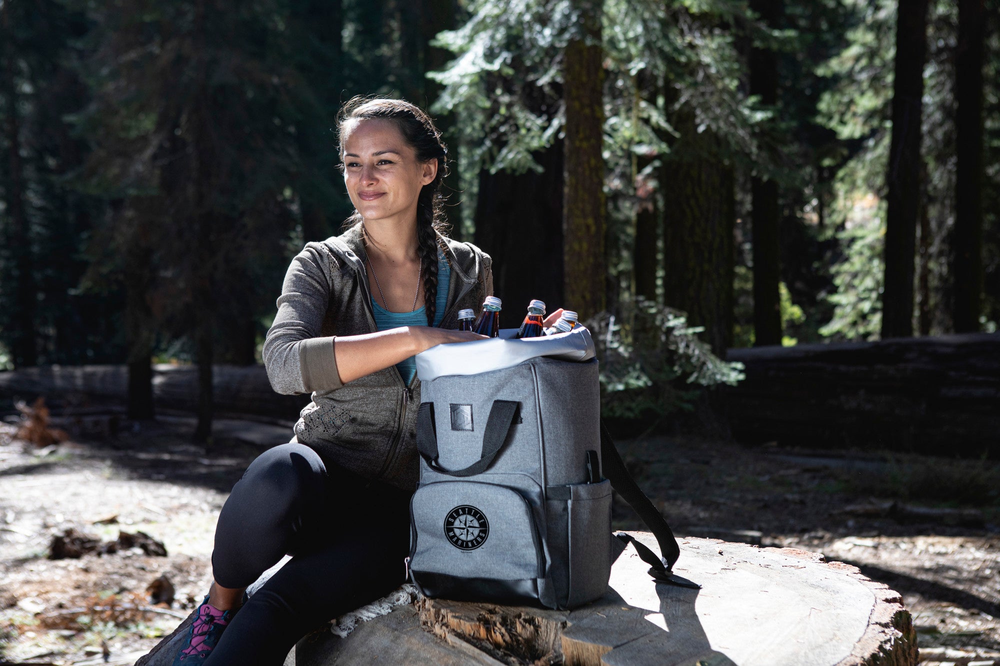 Seattle Mariners - On The Go Roll-Top Backpack Cooler