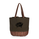 Columbus Blue Jackets - Coronado Canvas and Willow Basket Tote