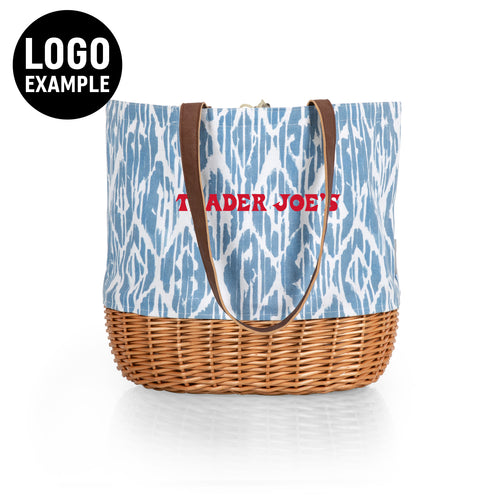 Coronado Canvas and Willow Basket Tote
