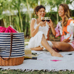 Coronado Canvas and Willow Basket Tote