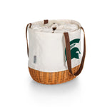 Michigan State Spartans - Coronado Canvas and Willow Basket Tote