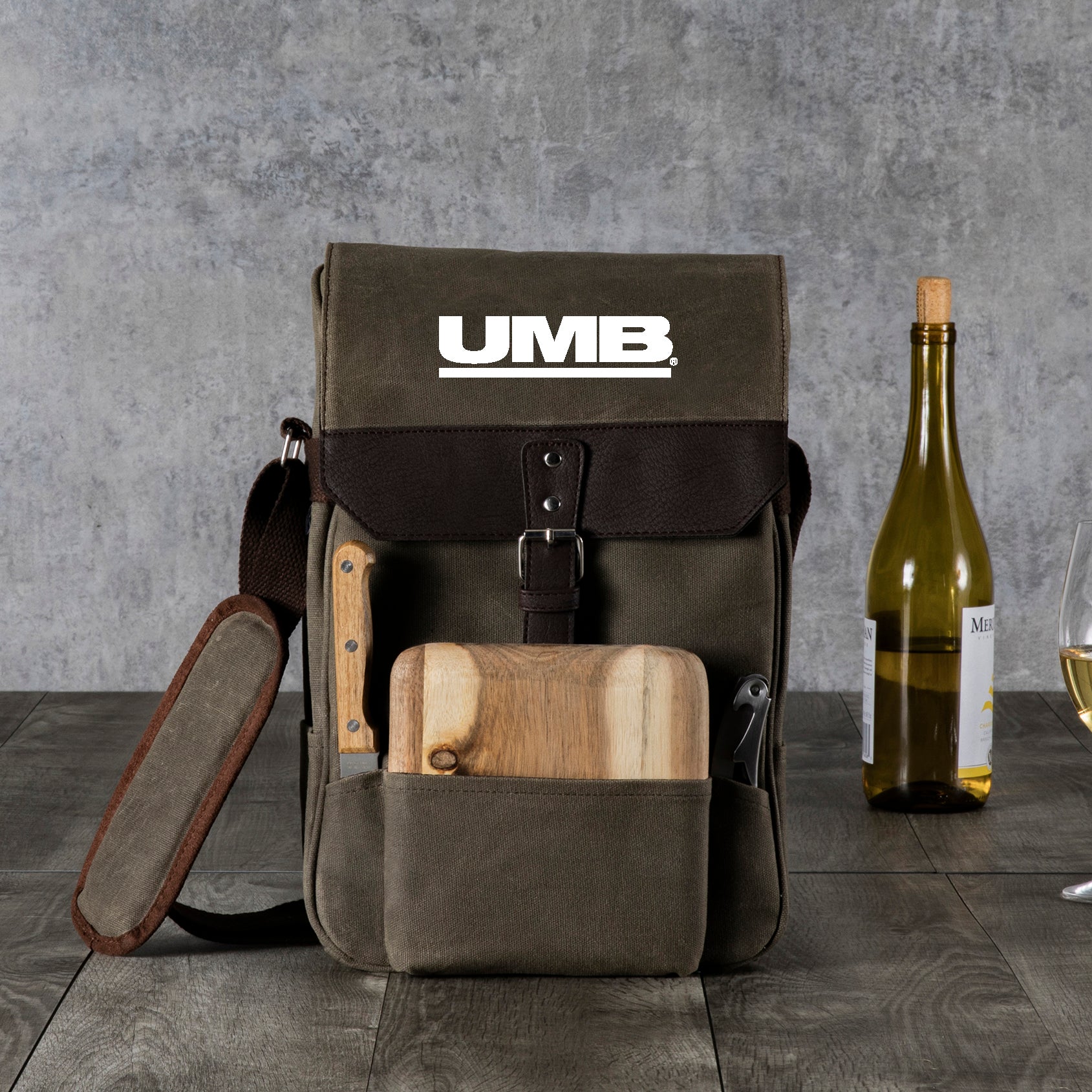 2 Bottle Insulated Wine & Cheese Cooler Tote