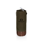 Oregon Ducks - Malbec Insulated Canvas and Willow Wine Bottle Basket
