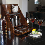 Detroit Lions - Madison Acacia Tabletop Bar Set