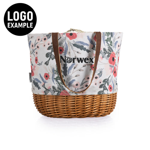 Coronado Canvas and Willow Basket Tote
