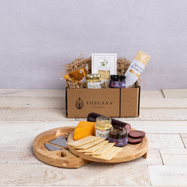 Brie Cheese Board with Gourmet Gift Pack