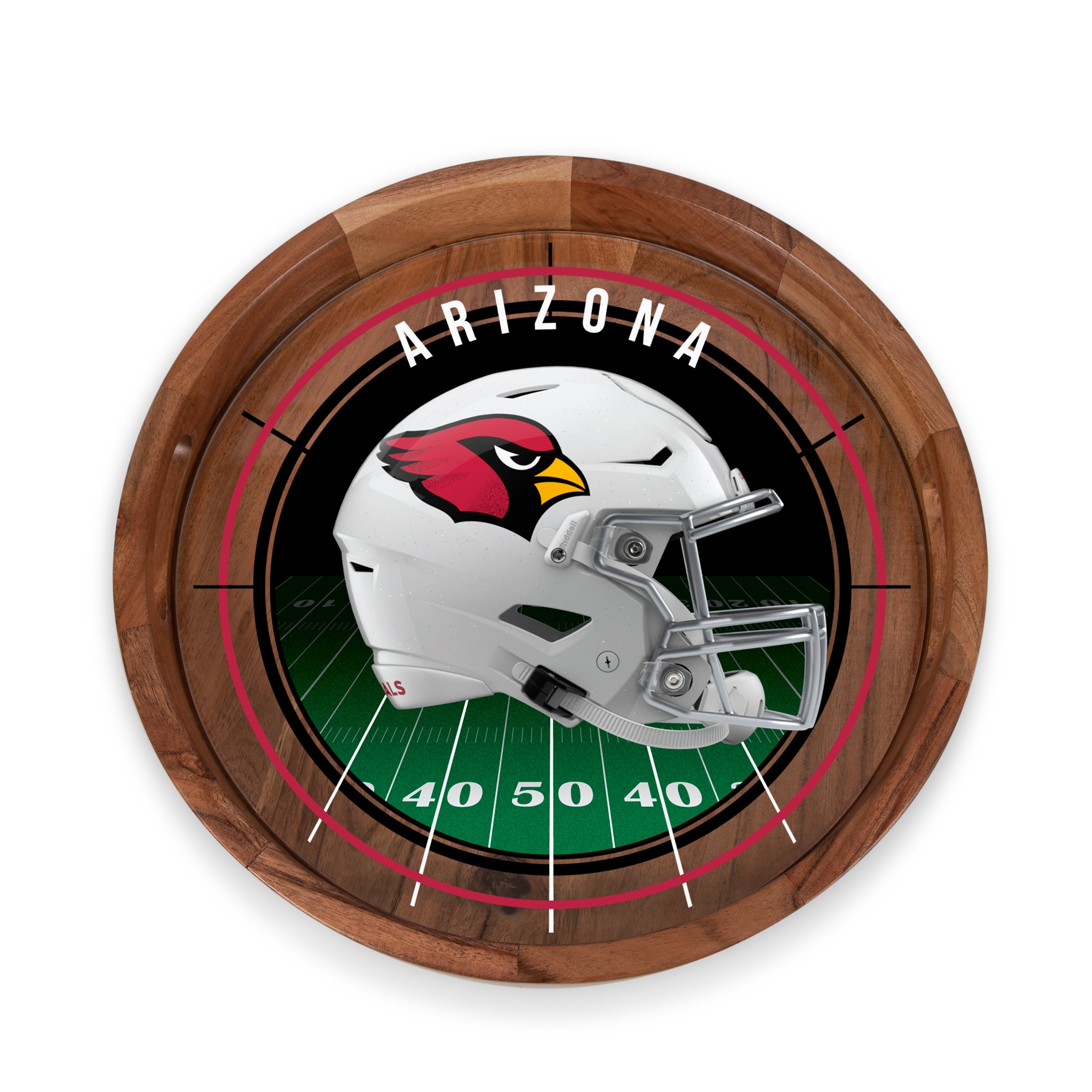 Arizona Cardinals - Barista Serving Tray with Glass Insert