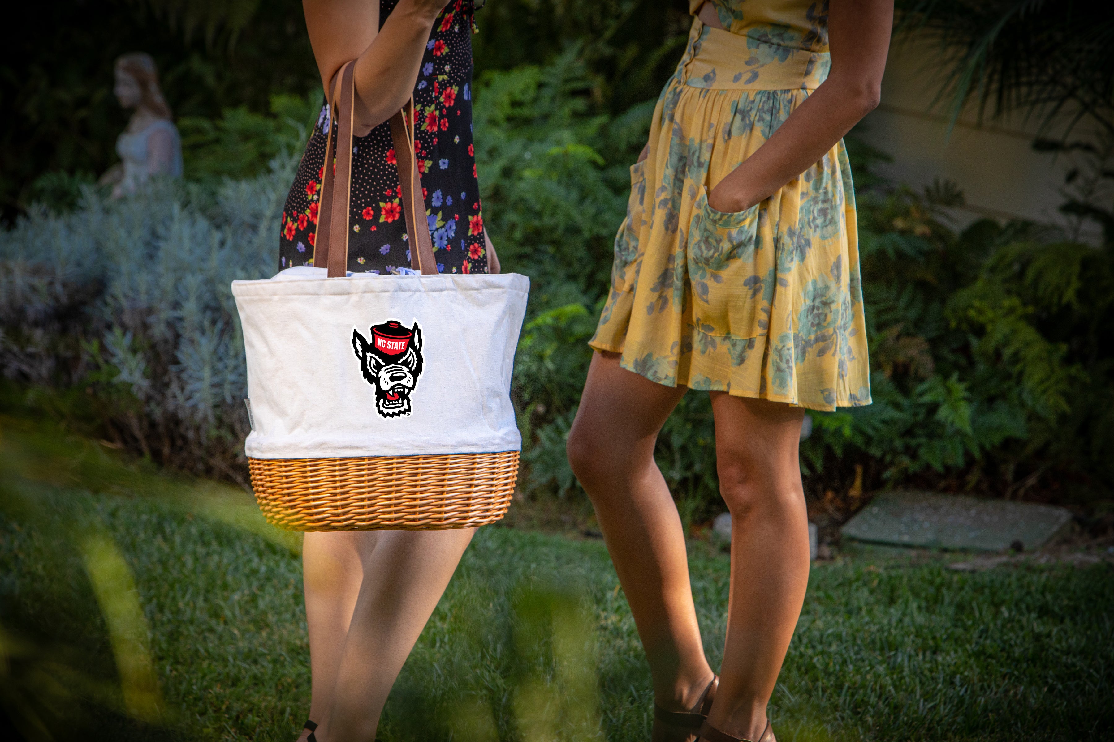 NC State Wolfpack - Coronado Canvas and Willow Basket Tote