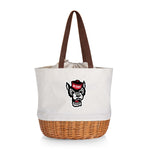 NC State Wolfpack - Coronado Canvas and Willow Basket Tote