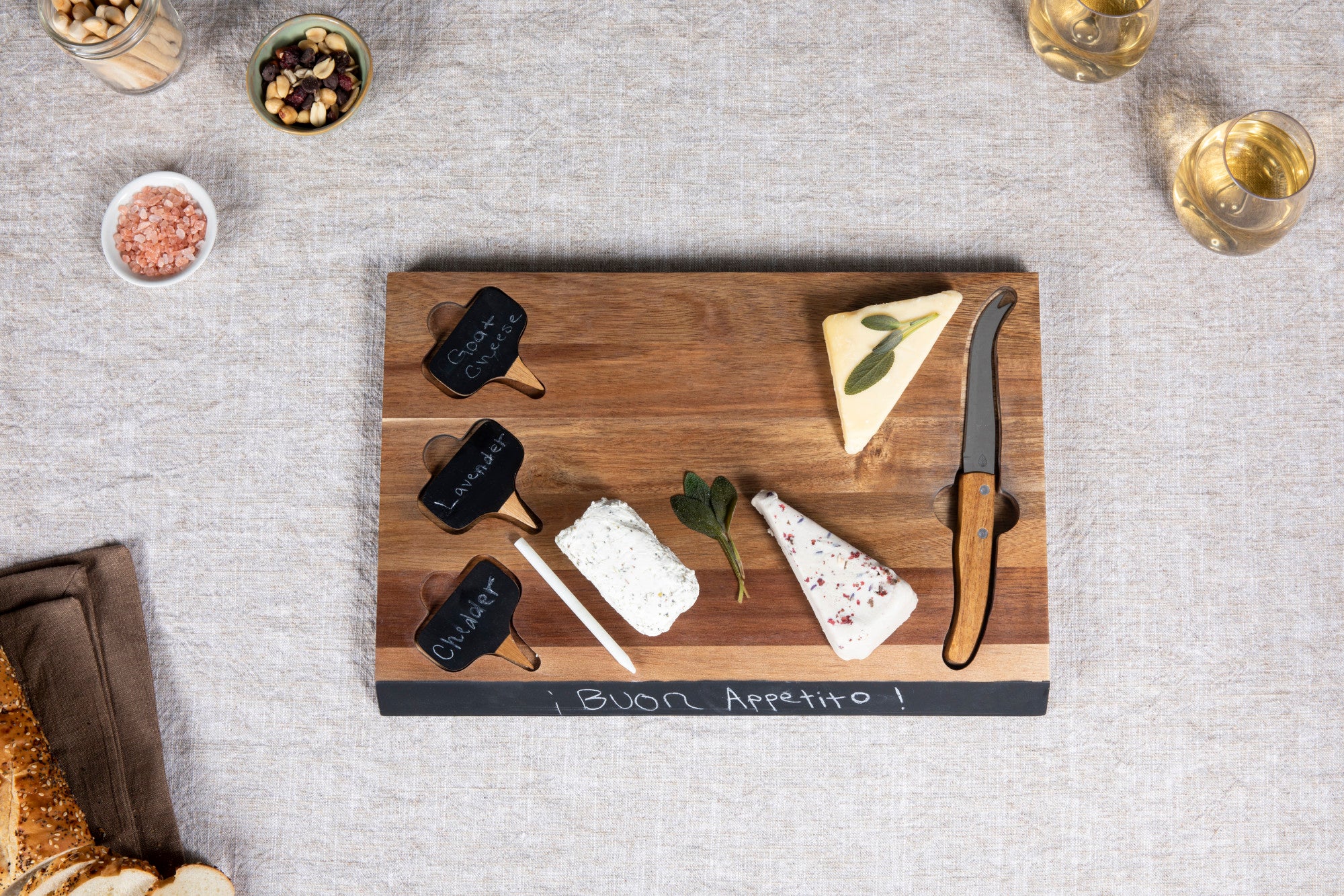 East Carolina Pirates - Delio Acacia Cheese Cutting Board & Tools Set