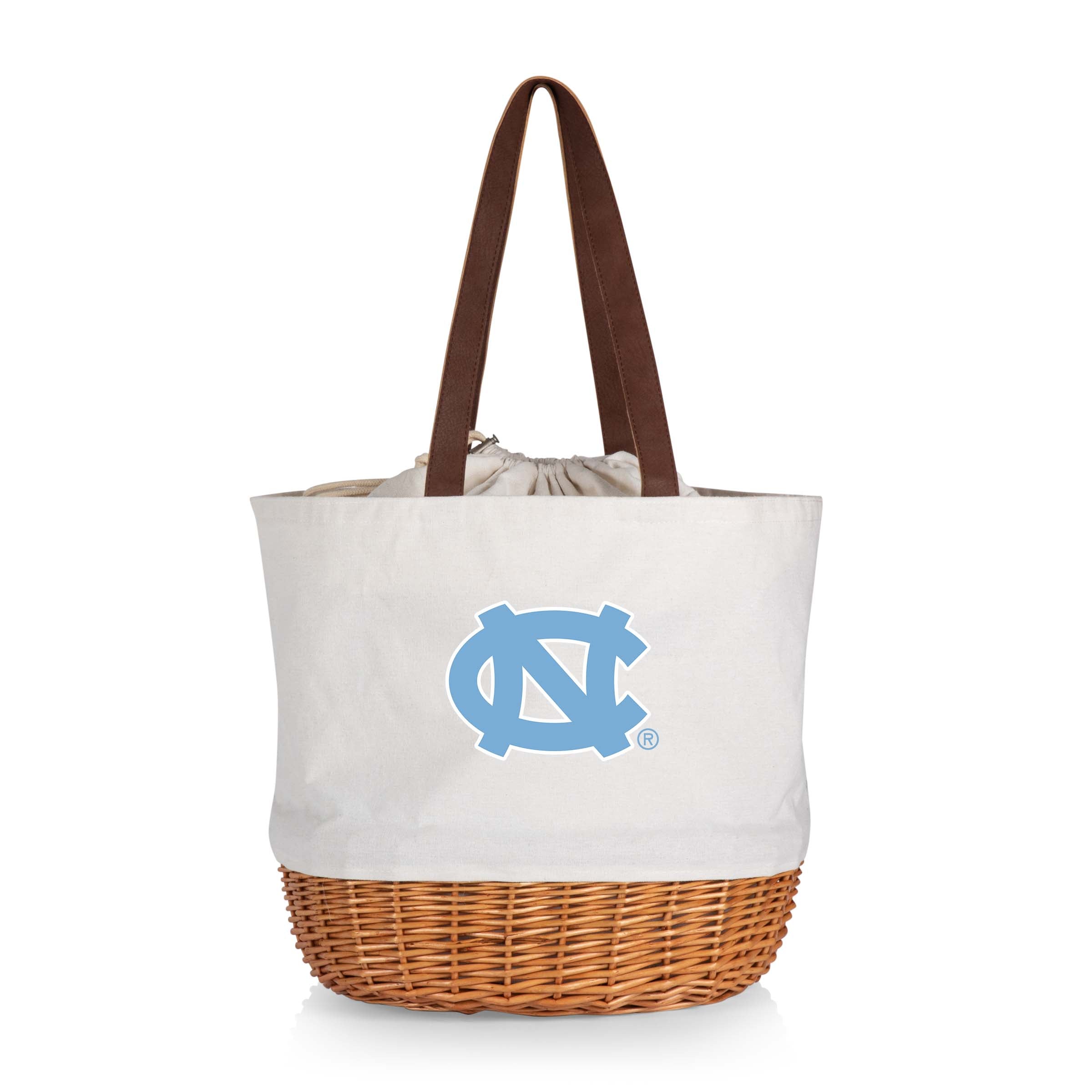 North Carolina Tar Heels - Coronado Canvas and Willow Basket Tote