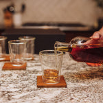 Ambassador Whiskey Box with Decanter and 4 Lowball Glasses