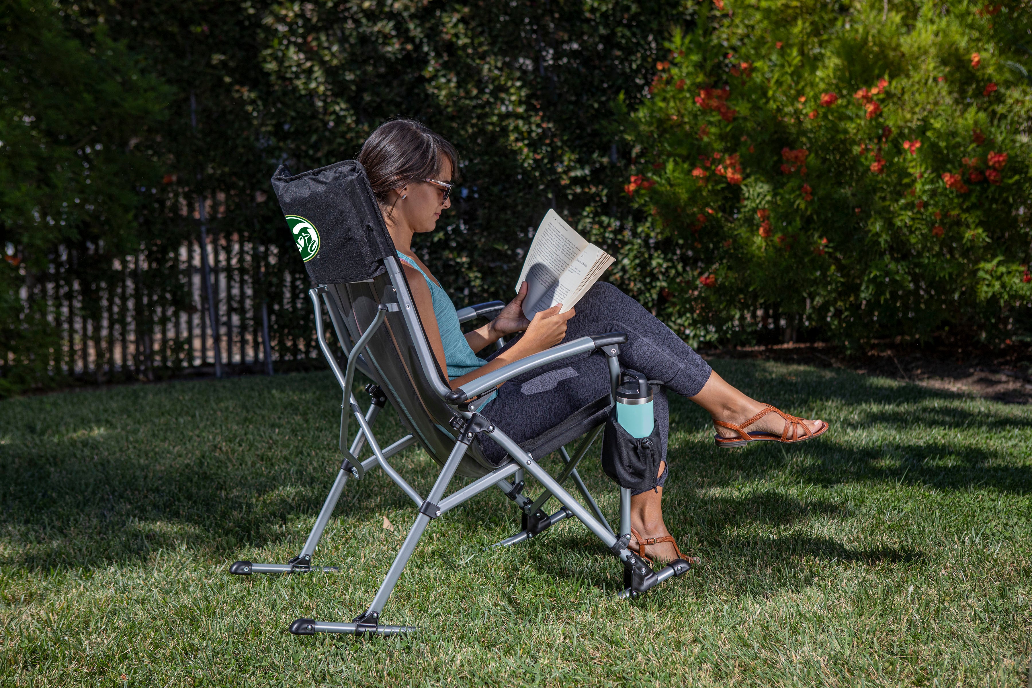 Colorado State Rams - Outdoor Rocking Camp Chair