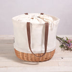 Coronado Canvas and Willow Basket Tote