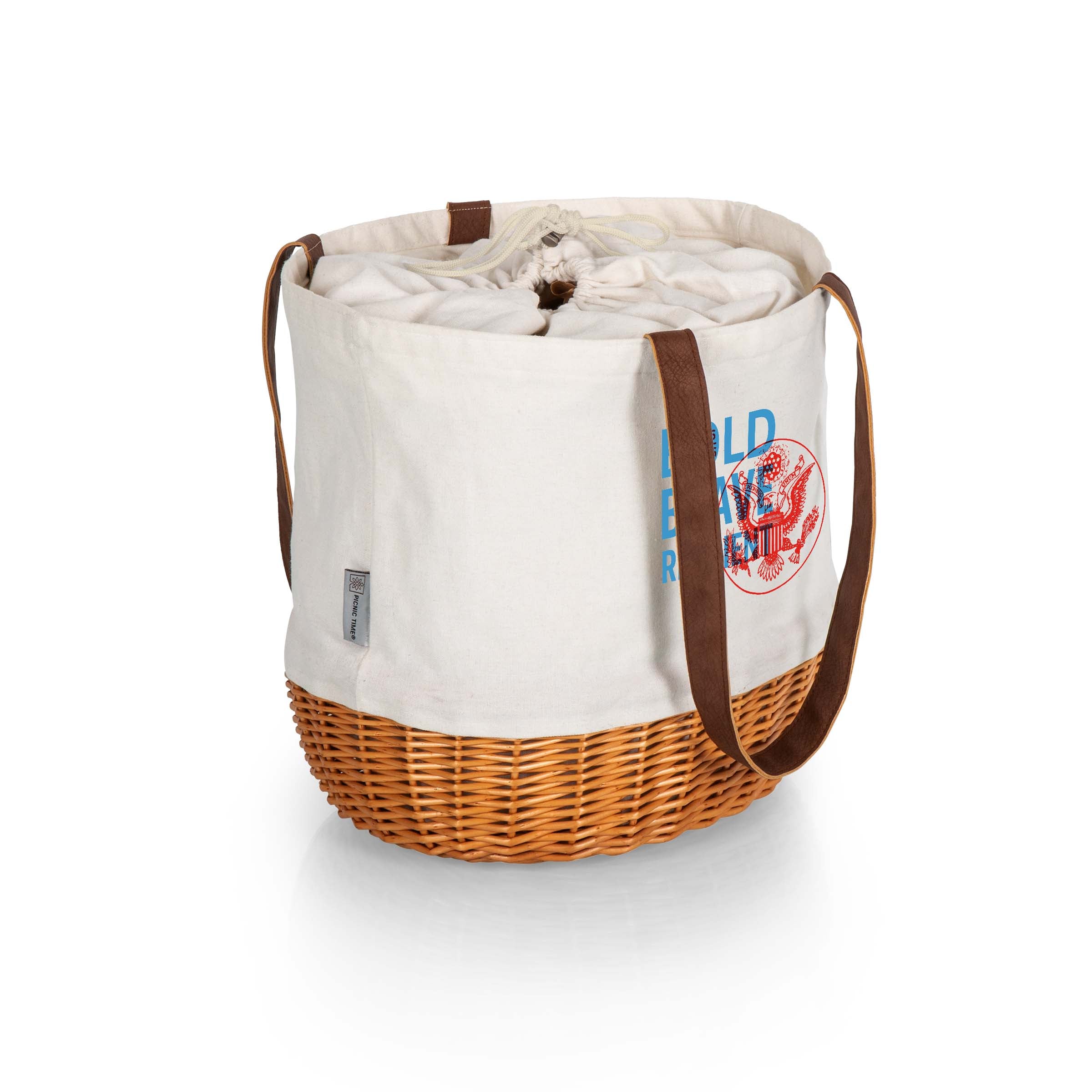 America250 - Coronado Canvas and Willow Basket Tote