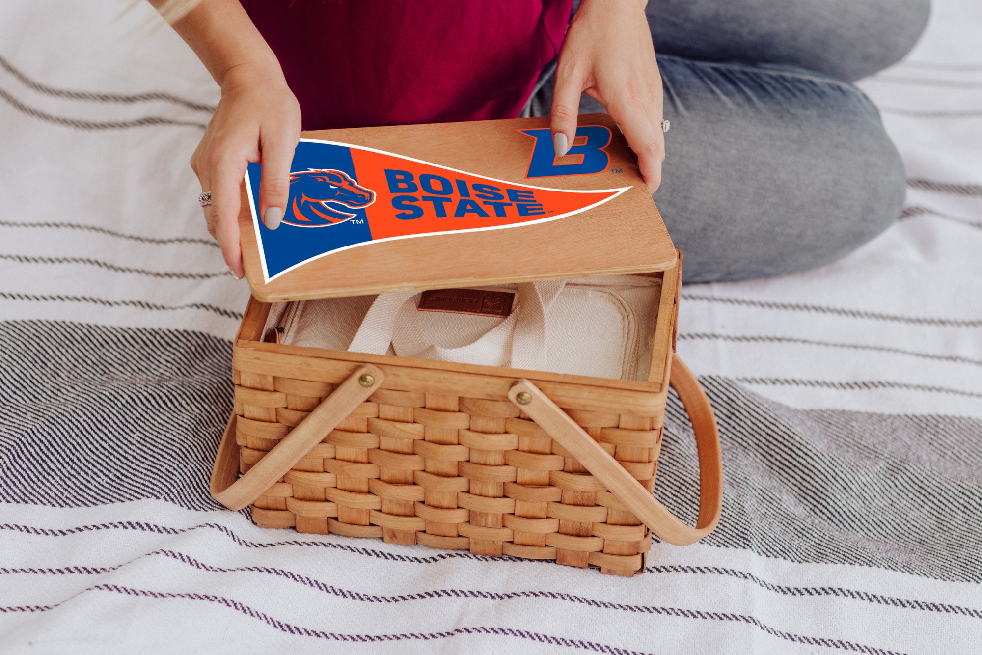 Boise State Broncos - Poppy Personal Picnic Basket