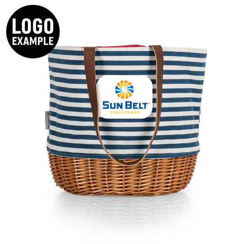 Coronado Canvas and Willow Basket Tote