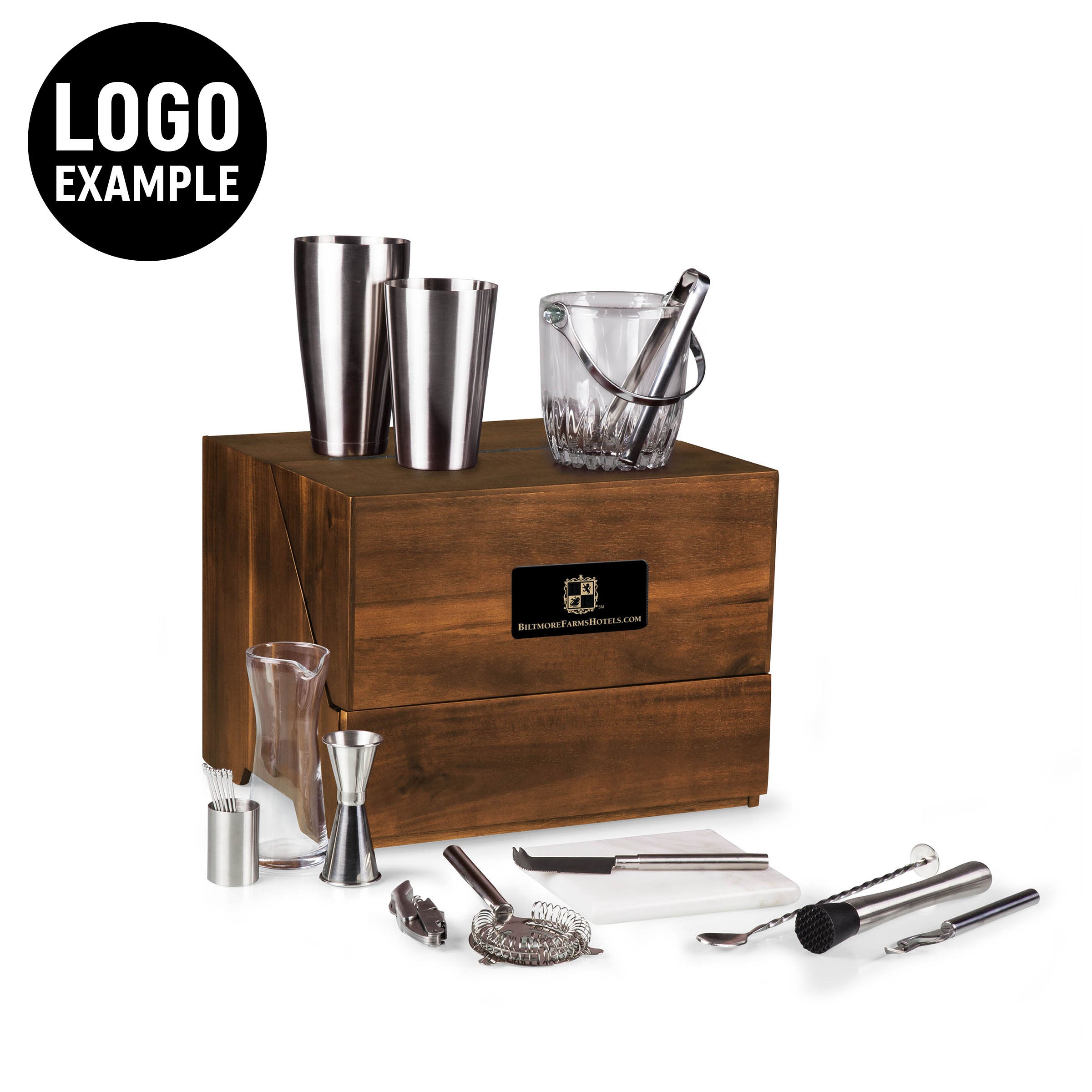 Madison Acacia Tabletop Bar Set