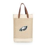 Philadelphia Eagles - Pinot Jute 2 Bottle Insulated Wine Bag