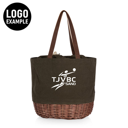 Coronado Canvas and Willow Basket Tote