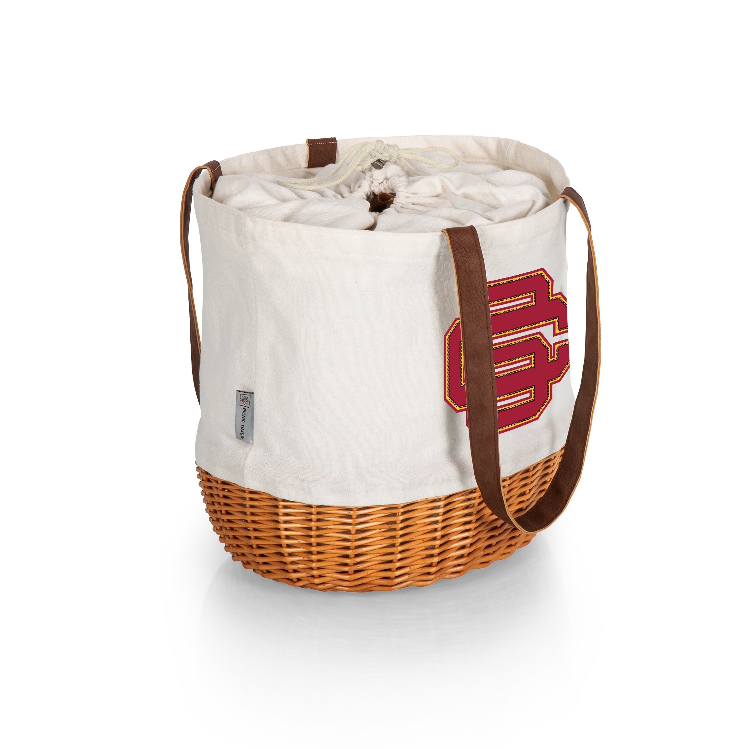 USC Trojans Alternate - Coronado Canvas and Willow Basket Tote