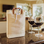 Calgary Flames - Pinot Jute 2 Bottle Insulated Wine Bag