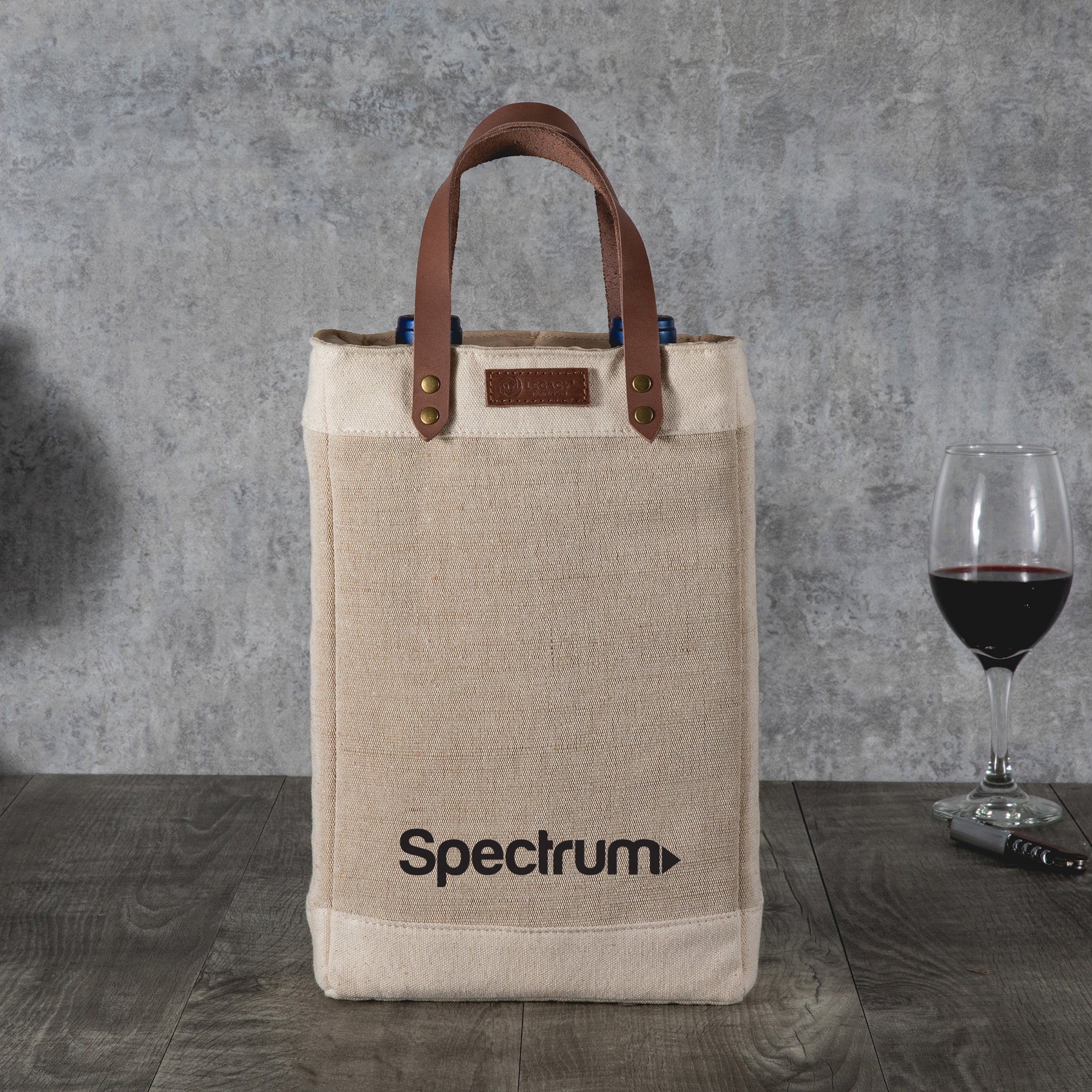 Pinot Jute 2 Bottle Insulated Wine Bag