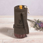 Malbec Insulated Canvas and Willow Wine Bottle Basket