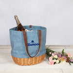 Coronado Canvas and Willow Basket Tote