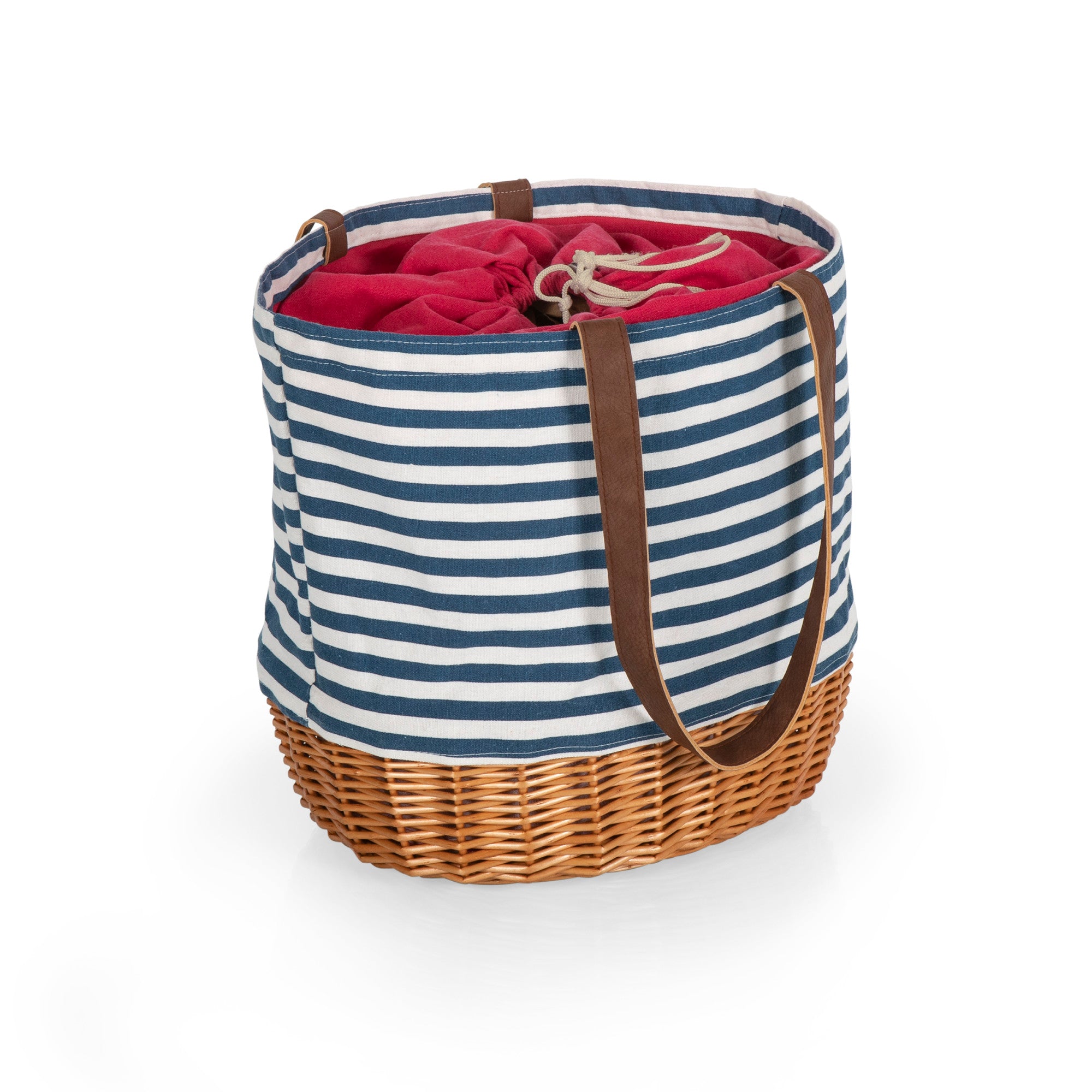 Coronado Canvas and Willow Basket Tote