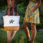 Dallas Stars - Coronado Canvas and Willow Basket Tote