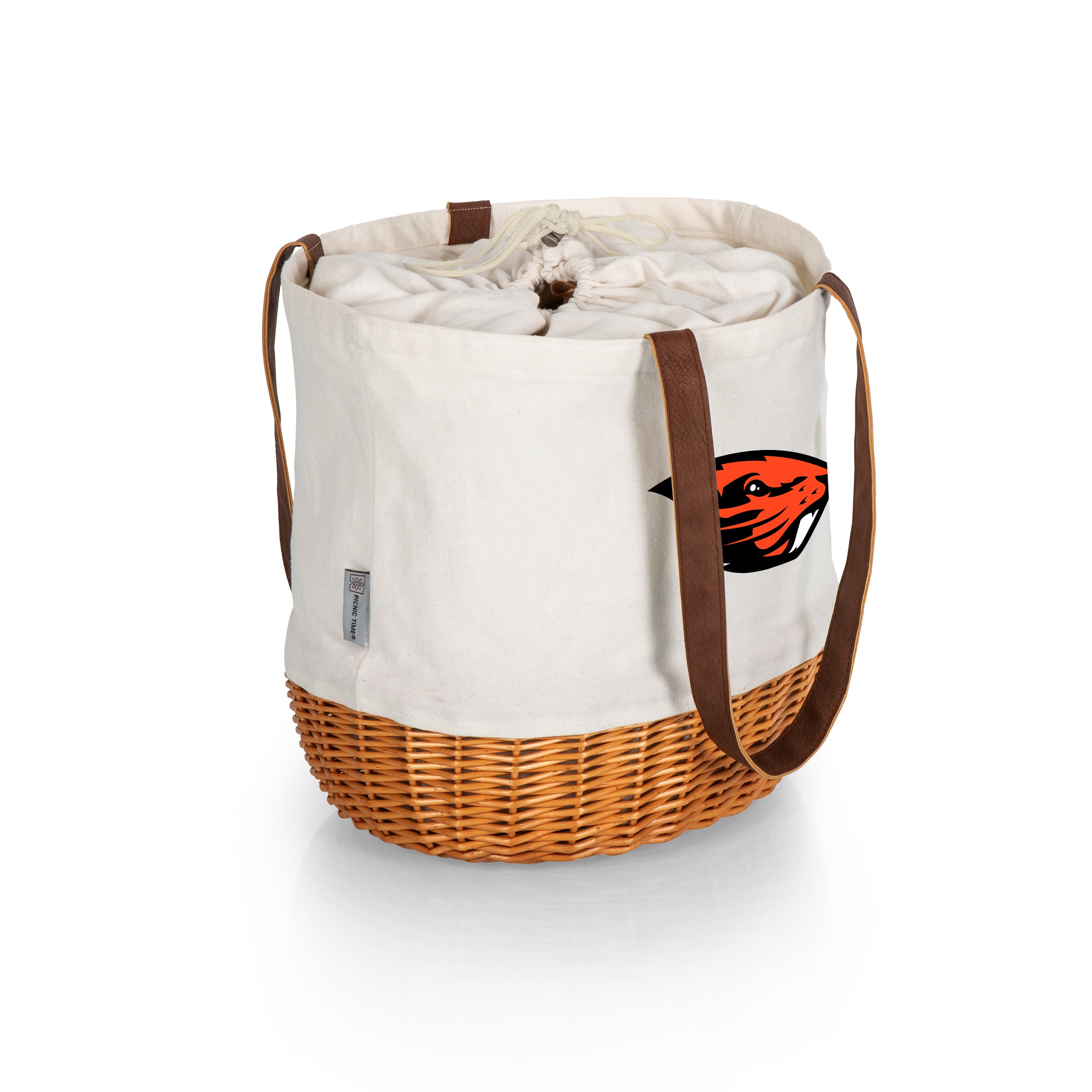 Oregon State Beavers - Coronado Canvas and Willow Basket Tote