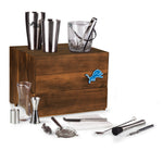 Detroit Lions - Madison Acacia Tabletop Bar Set