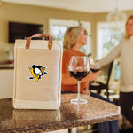 Pittsburgh Penguins - Pinot Jute 2 Bottle Insulated Wine Bag