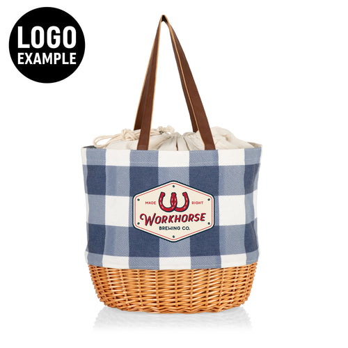 Coronado Canvas and Willow Basket Tote