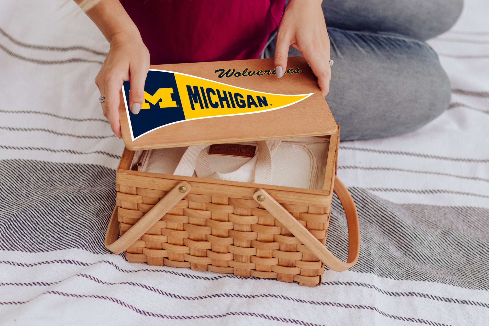 Michigan Wolverines - Poppy Personal Picnic Basket